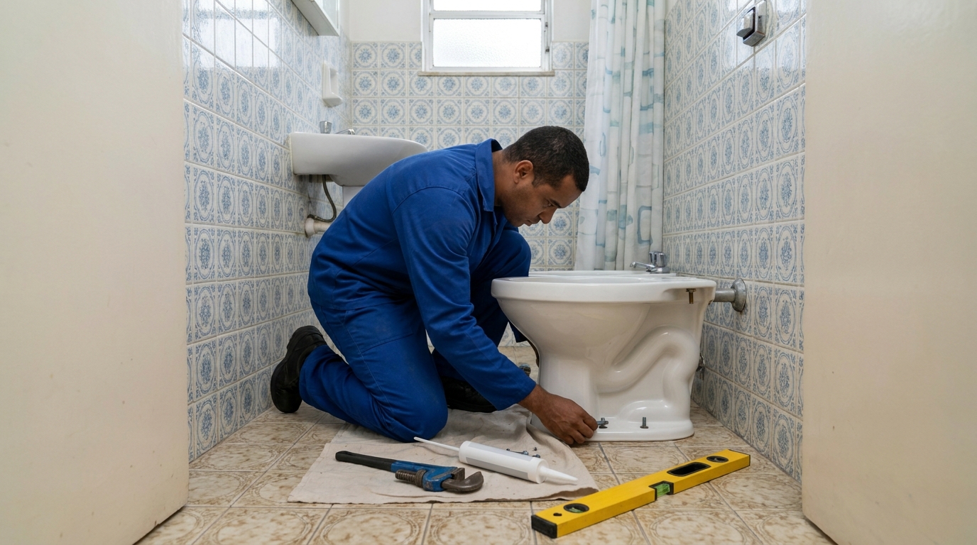 Instalação de vaso sanitário residencial em São Luís‑MA
