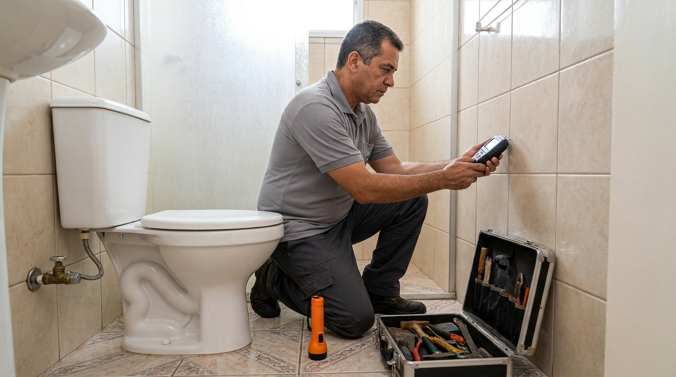 Técnico de caça vazamento com detector em São Luís‑MA