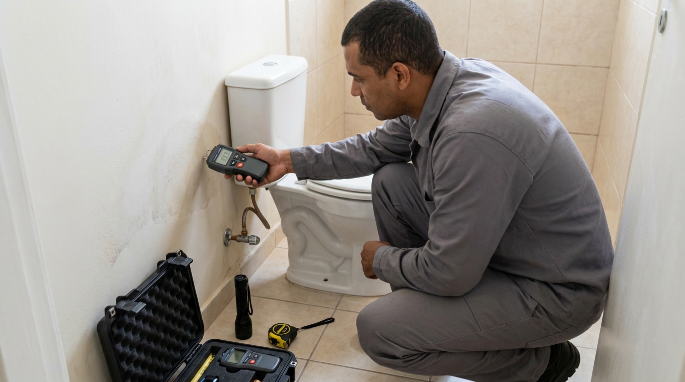 Técnico de caça vazamento em residência em São Luís‑MA